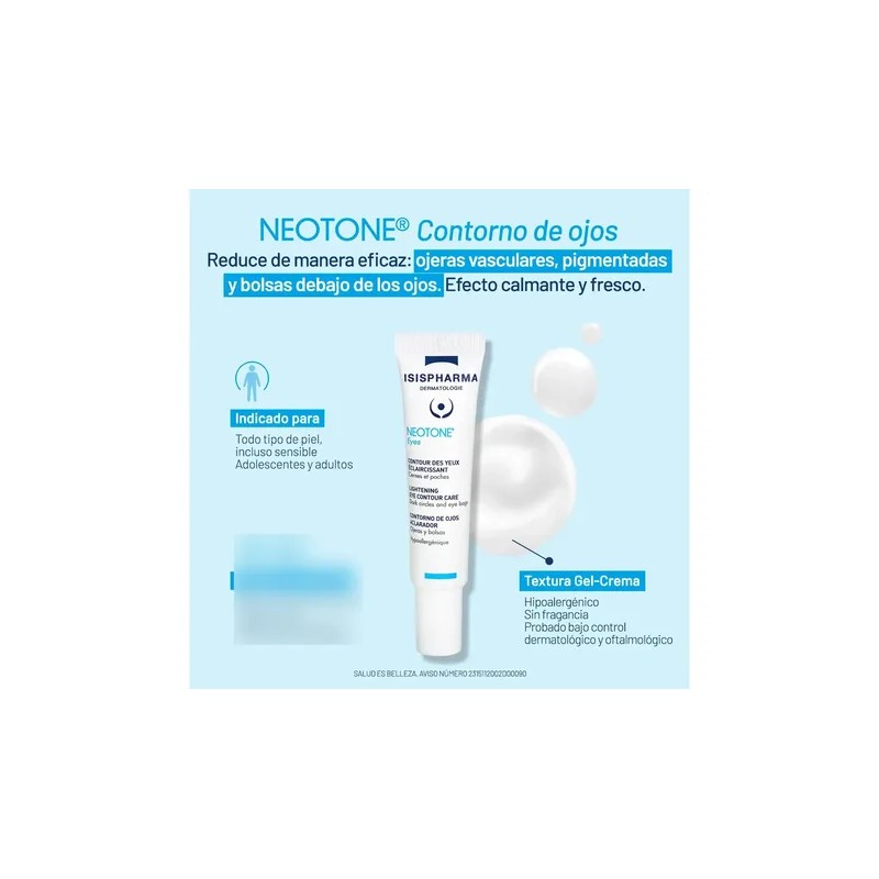 Isispharma Neotone Eyes Crema Despigmentante Ojeras 15 Ml