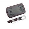 BKY 4 Button Leather Smart Key Case for Mazda RX8 CX7 CX9 Atenza MPV Plymacy Beresa Biante Key Holder (Black)