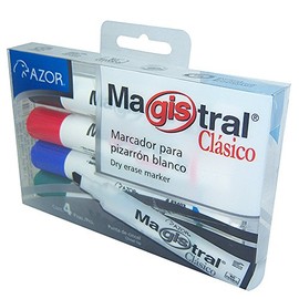 Magistra- Marcador p/pizarron grso c/4 cols magistra