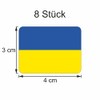 Generisch Set of 8 Ukraine Flag Stickers | Car Sticker