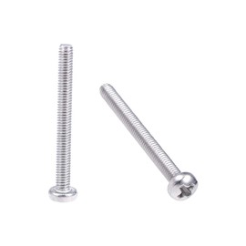 sourcing map M2.5x25mm Machine Screws Pan Phillips Cross Head Screw 304 Stainless Steel Fasteners Bolts 30Pcs