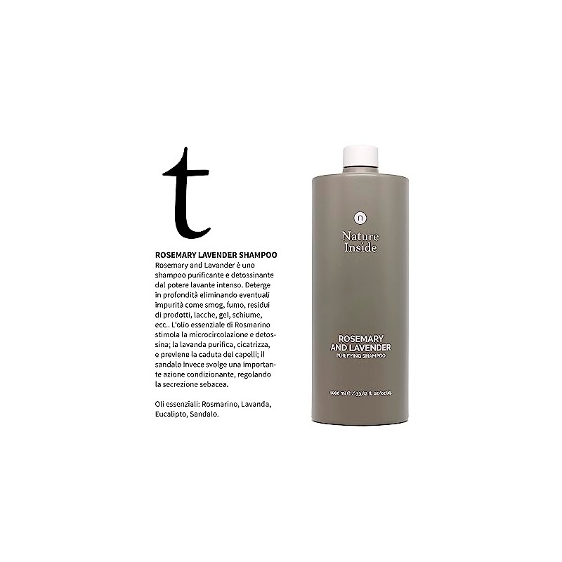 Naturally Purifying Rosemary and Lavender Shampoo 1000 ml
