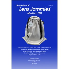 ShutterBands Medium Lens Jammies Microfiber Drawstring Bags (Pack of 4)