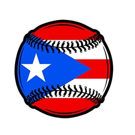 WickedGoodz Puerto Rico Flag Baseball Decal - Puerto Rican Bumper Sticker - for Laptops Tumblers Windows Cars Trucks Walls