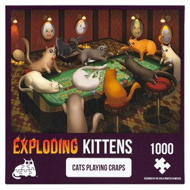 Exploding Kittens PCRAPS-1K-6 Cat Puzzle, Multi
