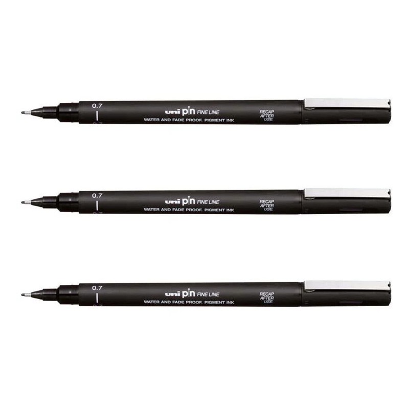 UNI-BALL PIN DRAWING PEN FINELINER ULTRA FINE LINE MARKER 0.7mm