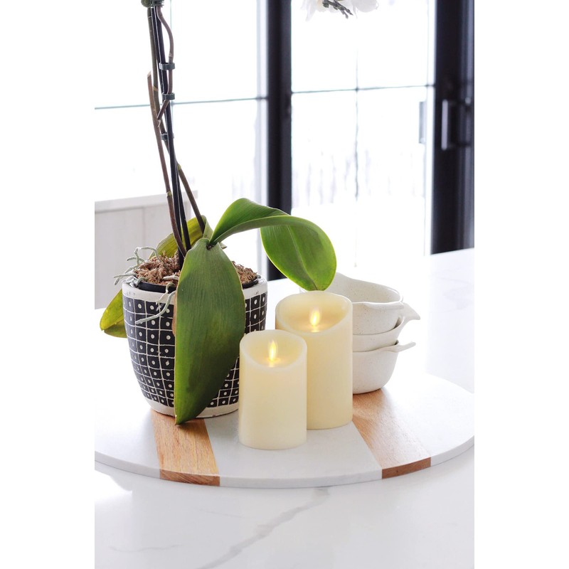 Luminara Scalloped Edge Flameless LED Candle - Ivory 4" x