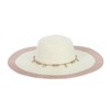 LY4U Women's Beach Sun Straw Hat with Chin Strap, Floppy