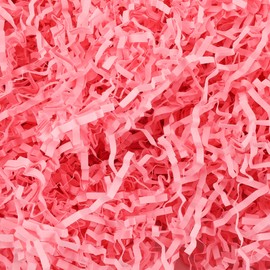 TCAIRG Pink Crinkle Cut Paper Shred Filler (1/2 LB) for Gift Wrapping and Basket Filling - Shredded Paper for Gift Box, Box Confetti Shredded, Box Stuffing