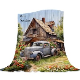 YeeJu Spring Summer Baby Throw Blanket Small Farmhouse Summer Theme Floral Blanket for Toddler Swaddle Pet Crib Soft Fuzzy Plush Fleece Blankets Pink Tulip Flower Decorative Blanket 30x40