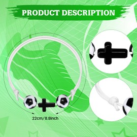 Seenelling 20 Pcs Sport Gifts Charm Bracelets Ball Bracelets Cross Bracelets Adjustable Inspirational Wristbands Sports Party Favors for Teen Adults Team Women Men Ball Party Decoration(Soccer)