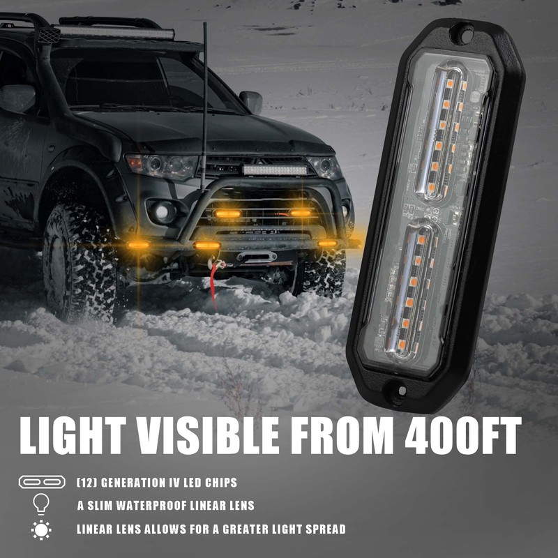WINECO Emergency lights for vehicles, Emergency Strobe Lights Kit Surface