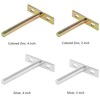 4 Pieces Heavy-Duty Floating Shelf Brackets with Mounting Screws,Solid Steel