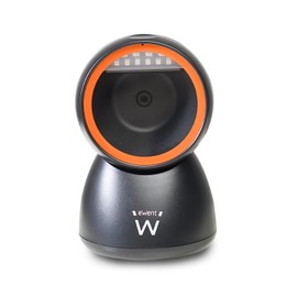 Ewent EW3450 Barcodeleser QR 1D 2D omnidirektional mit USB-Kabel, Freisprecheinrichtung, automatisches Scannen mit Bilderkennung, Handel, Lager, Supermechanik usw
