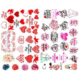 Seasonstorm Red Love Sweet Heart Preut Anti-UV Waterproof Decoration Album Planner Stickers Scrapbooking Diary Sticky Paper Flakes (PK034)