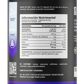 Selenio de 240 Cápsulas. Ingredientes naturales: con Vitamina E para mayor absorción. Selenium Complex B Life