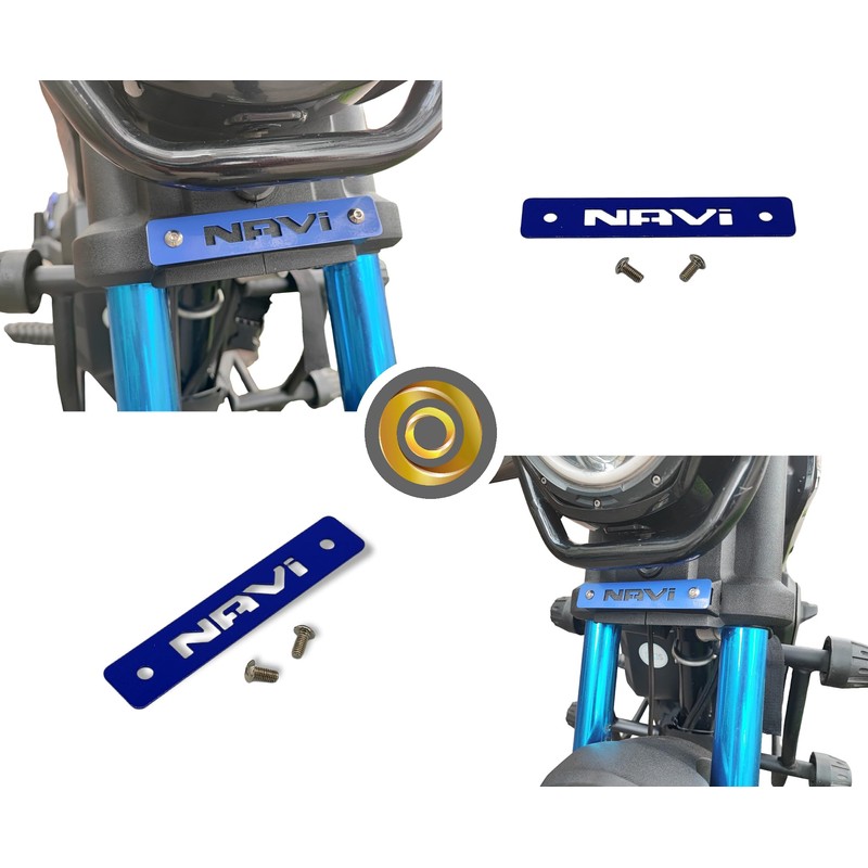 Movitec Accessories Motorcycle Front Plate for Honda Navi (Dark Blue)
