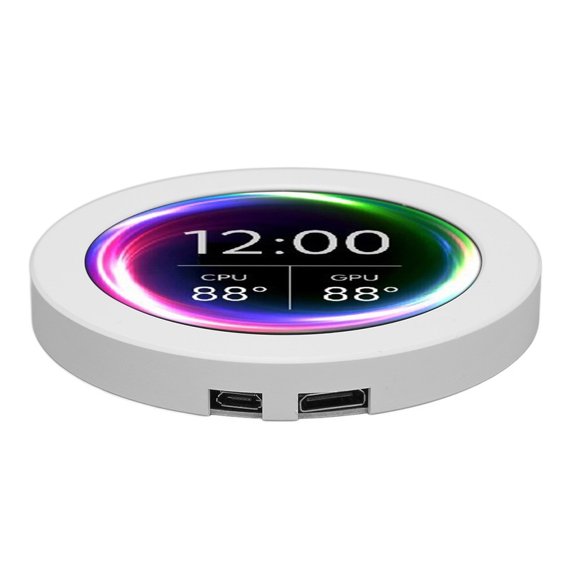 Computer Temp Monitor 2.8in Round LCD HD Micro USB Dimmable