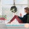 VELIMAX Lattice Frosted Window Film Window Privacy Film Static Cling
