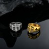 Raymard Men's Christian Cross Rings,Stainless Steel Crucifix Religious Rings for