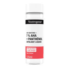 Neutrogena | Anti-Button Flüssiges Peeling + 7% AHA + Panthenol (125 ml) – Anti-Pickel-Gesichtspflege mit Glykolsäure + Zitronensäure – Peeling für zu Akne neigende Haut ohne Parfüm