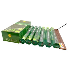 Govinda Patchouli Incense Sticks Bundle (1 Set of 120 Sticks, 1 Incense Holder)