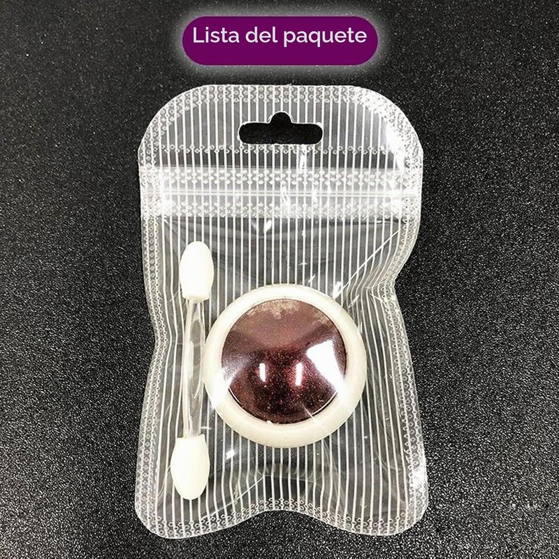 Polvo para Uñas con Efecto Espejo y Cromado Metálico para