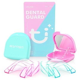 Protector bucal para dientes que rechinan por la noche, protectores nocturnos de 2 colores para dientes que rechinan, protector bucal reutilizable par