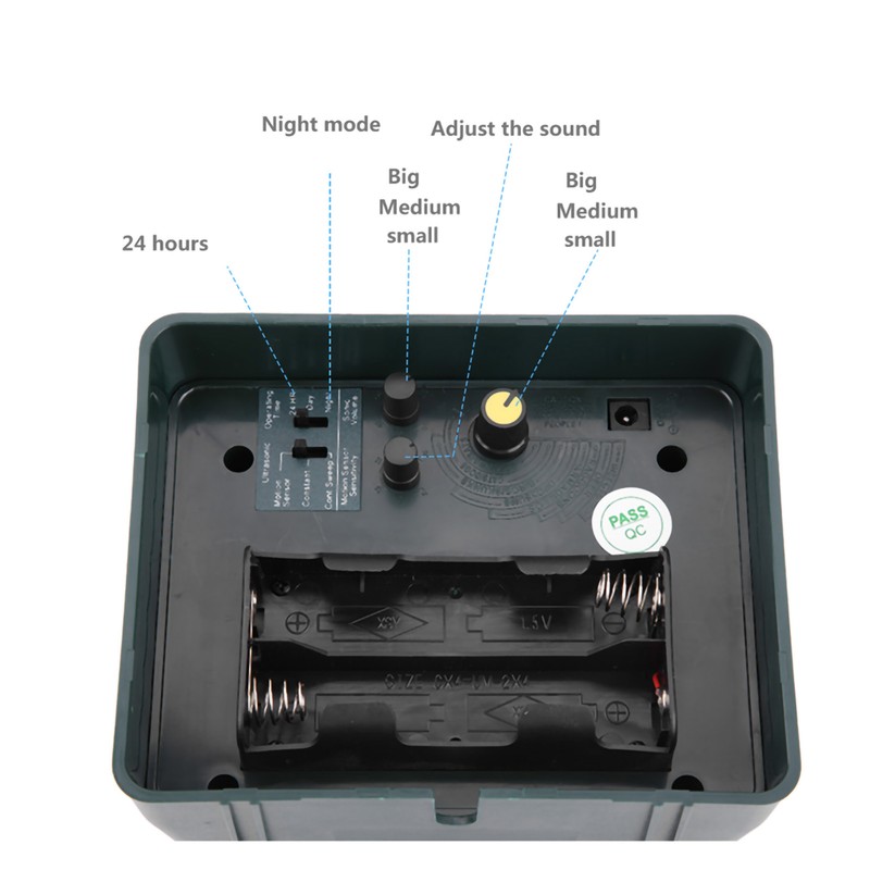 Ultrasonic 4 Alarm Sounds Electronic Pest Repellent for Bird Wild