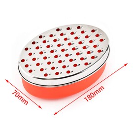 Stainless Steel Cheese Grater with Airtight Food Storage Container & Lid - Multi-Purpose Kitchen Tool for Grating Cheese, Vegetables, Ginger, and Citrus Fruits - Ideal for Home & Picnic Use