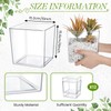 Tioncy 12 Pcs Clear Square Vase 6'' x 6'' Acrylic