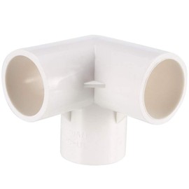 TOP-VIGOR PVC Pipe Fitting 25mm 3 Way Pipe Fitting T Slide Corner Connector Angle Joint Plastic Right Angle Irrigation Irrigation PVC Pipe White 1 Pcs