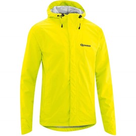 Gonso Sura Men’s Light Rain Jacket, Cycling Jacket with Hood, Waterproof and Breathable with Heat-Insulating Mesh Lining