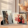 Cokiyaya 8×10 Picture Frame, Silver Glass Photo Holder, Tabletop Use
