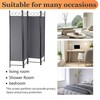 4 Panel Room Divider 6FT Steel Frame Screen Folding Privacy
