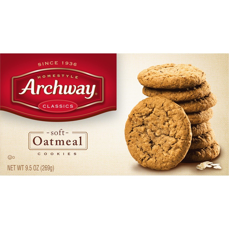 Archway Cookies, Classic Soft Oatmeal Cookies, 9.5 Oz (Pack of