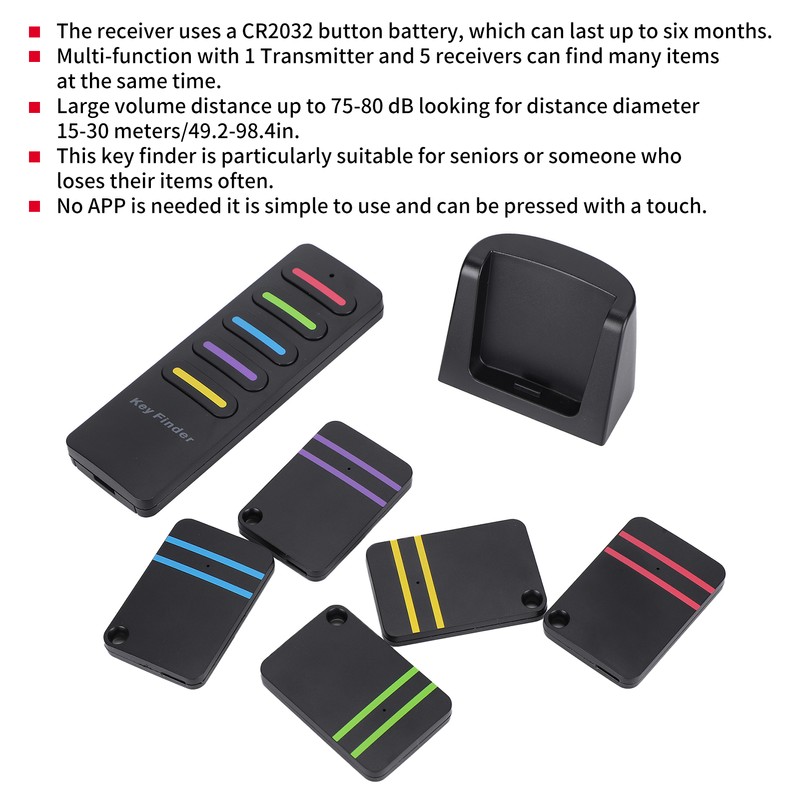 5 In 1 Wireless Key Finder Remote Locator Lost Receiver