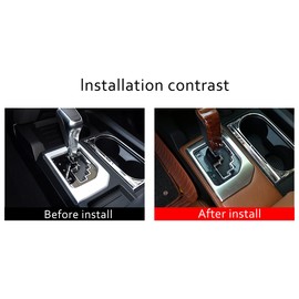 LLKUANG for Toyota Tundra 2014-2021 SUV Stainless Steel Center Console Gear Shift Panel Frame Trim Car Accessories (Silver)