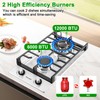 Gas Cooktop Stove Built-in Gas Stove Top,LPG/NG Dual Fuel Continuous
