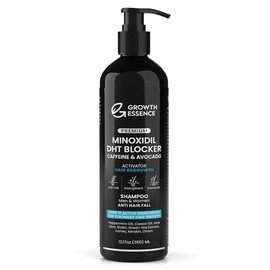Champú De Minoxidil Y Biotina Para El Crecimiento Del Cabello - Enriquecido Con Cafeína Aceite De Ricino Y Cebolla - Bloqueador De Dht Para Un Cabello Más Grueso Y Saludable