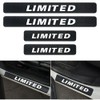 Universal Car Door Sill Protectors Limited 4Pcs Carbon Fiber Vinyl