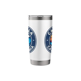 Capitola California CA Vintage Nautical Waves Design Stainless Steel Insulated Tumbler