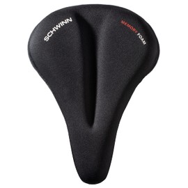 Schwinn Sport Memory Foam Dual Strap Bike Seat Cover, Saddle Cover for Extra Comfort, Soft, Weather-Resistant Memory Foam, Dual Straps Attach Quickly to Most Standard Size Adult Bike Seats