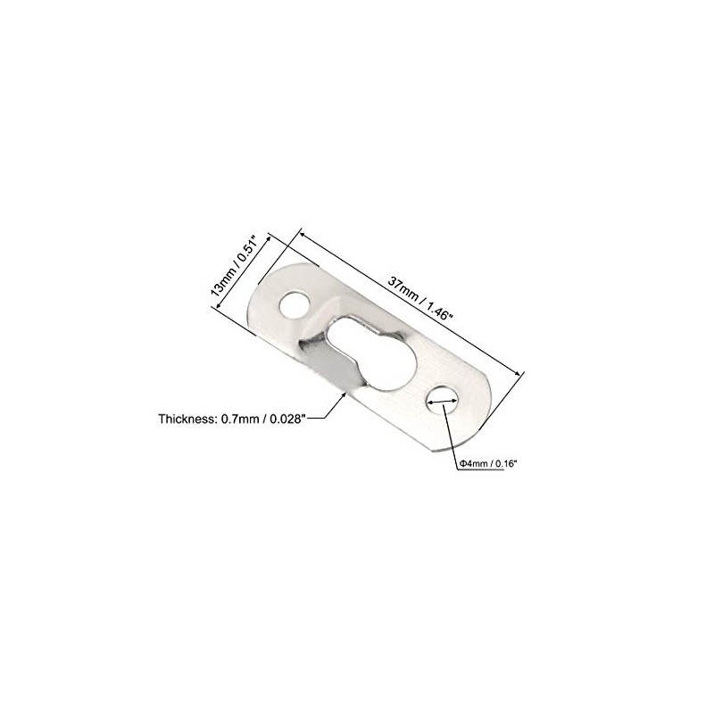 uxcell Keyhole Hanging Plate, 37mm x 13mm Single Hole Hook