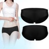Silicone Elastic Female Swimming Trunks Waterproof Antibacterial Swimming TrunksBlack