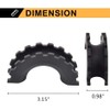 BUNKER INDUST D Ring/Shackle Isolator Kit,1 Pair Black D-Ring Isolator