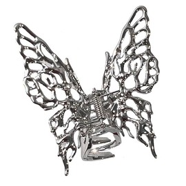 Silberner Schmetterling durchbrochene Metall Haarspangen für Frauen Große Haarklammern für dickes Haar Vintage Geometrisches Stirnband Frauen Mädchen Rutschfest Kein Bruch Starker Halt Haarklammern
