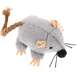 LUOZZY Interactive Cat Toys Plush Mice Playthings Gray Mouse Shape Kitten Toy for Indoor Cat