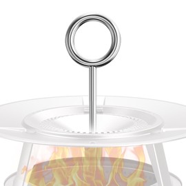 Handle for Solo Stove Heat Deflector, Stainless Steel Accessories for Bonfire Fire Pit, Fireplace Tool Compatible with Solo Stove Ranger