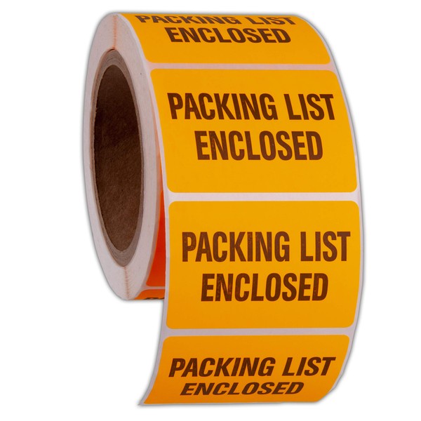 Kenco 3" X 2" Packing List Enclosed Shipping Label Stickers